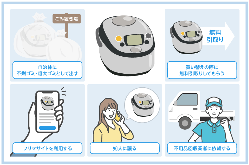 炊飯器の処分方法を5つご紹介