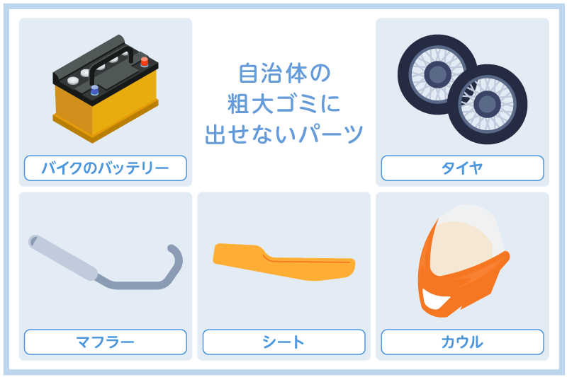 粗大ゴミに出せないパーツの処分方法