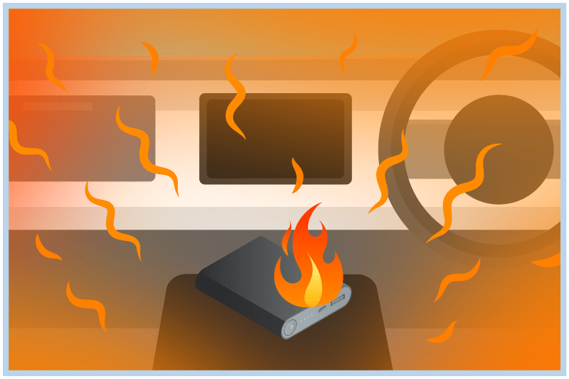 高温となる場所に放置しない